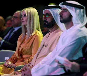 Ivanka draws rapturous applause as she praises Saudi Arabia for 'significant' reforms for women during speech in Dubai - despite country's shocking human rights records
